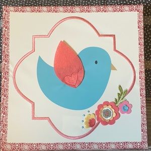 Baby girl bird wall decor